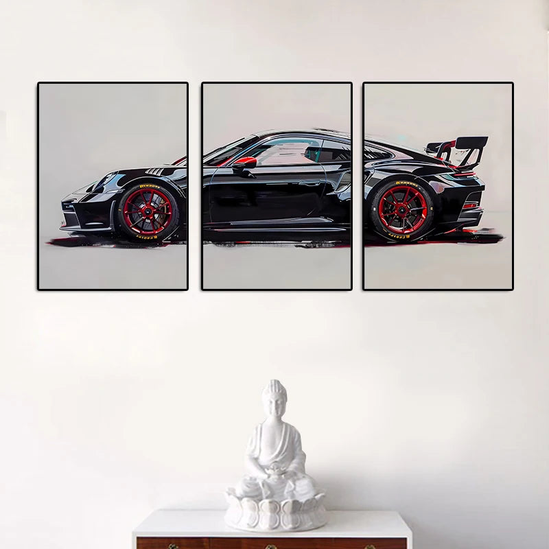 3Pcs Supercar Posters Sports Cars Print Famous