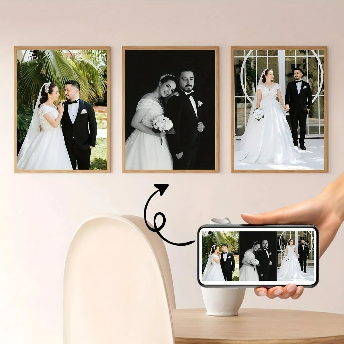 3pcs/set Custom Canvas Printing Personalized Photo Suitable