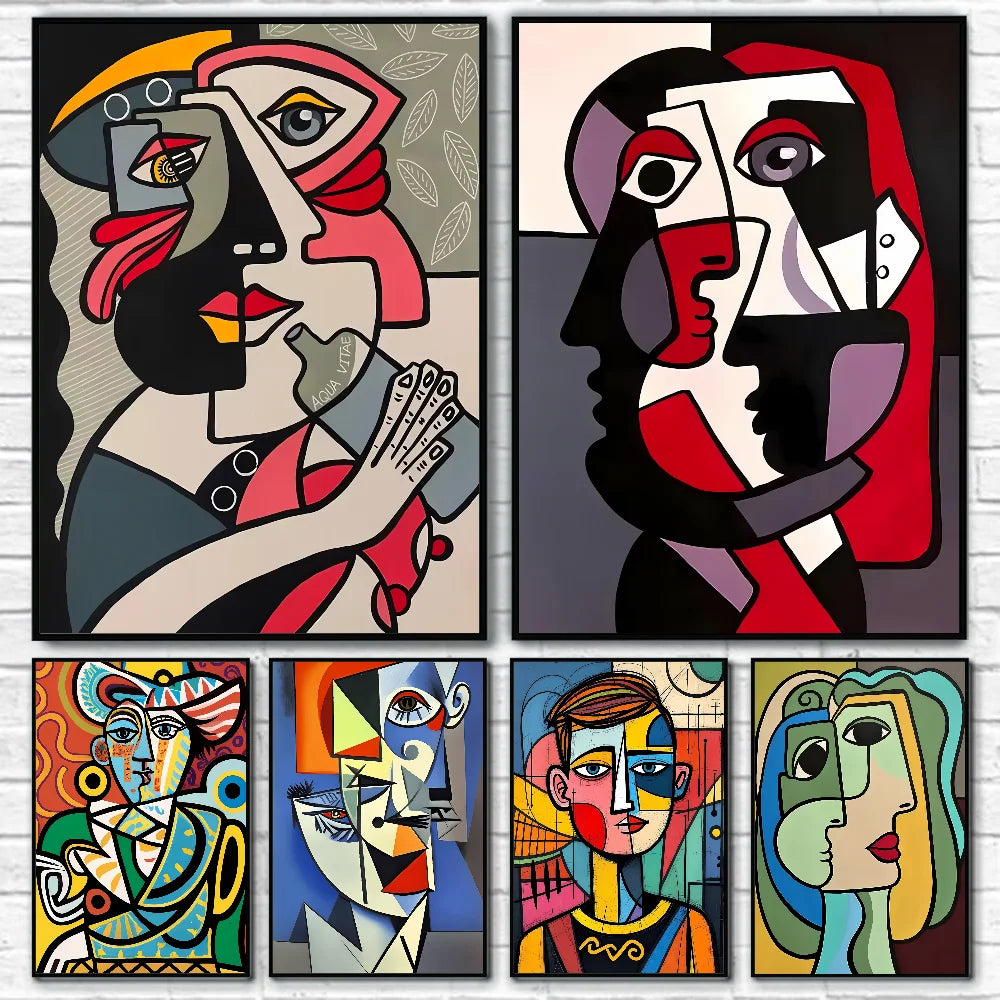 1PC Abstract Picasso Art Classic Poster Self-adhesive