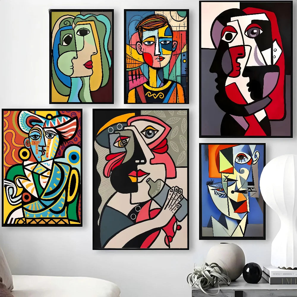 1PC Abstract Picasso Art Classic Poster Self-adhesive