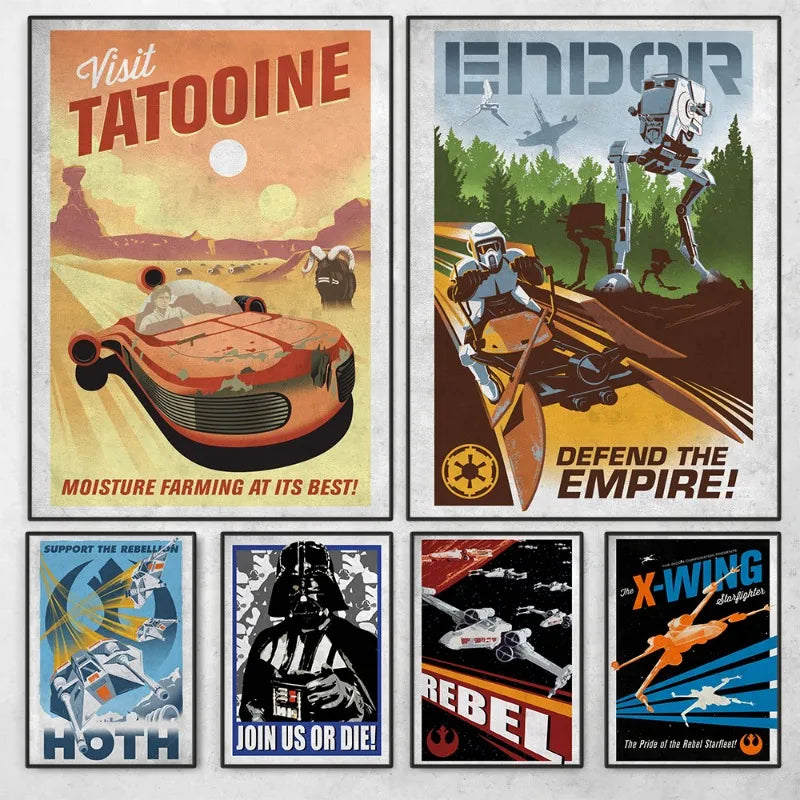 G-Galactic Propaganda Retro Poster Planet Space Tatooine