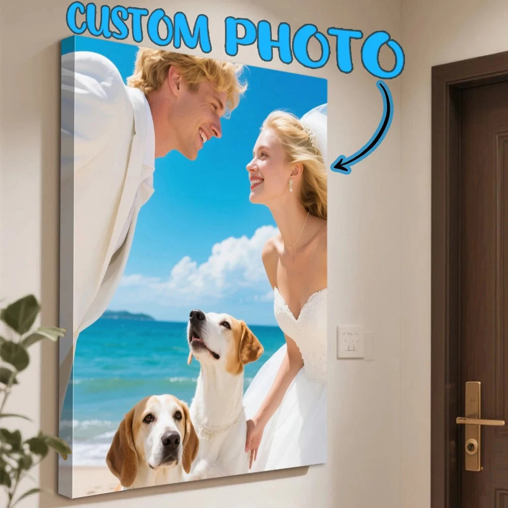 1pc Frameless Personalize Custom Photo Wedding Photos