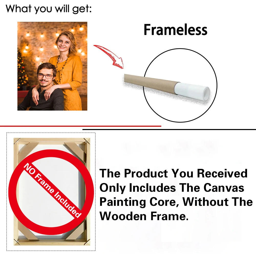 1pc Frameless Personalize Custom Photo Wedding Photos