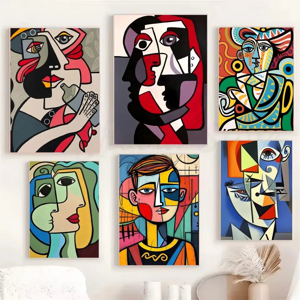 1PC Abstract Picasso Art Classic Poster Self-adhesive