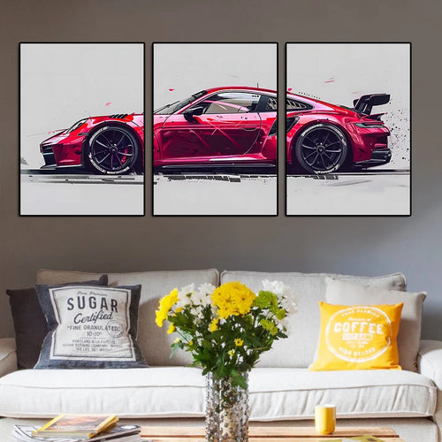 3Pcs Supercar Posters Sports Cars Print Famous